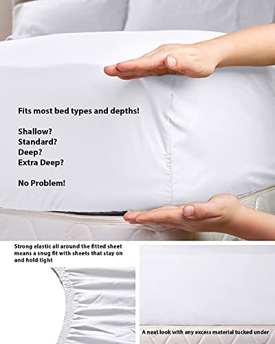 LuxClub 6 PC Queen Sheet Set, Bed Sheets Queen Size, Deep Pockets 18 Eco  Friendly Wrinkle Free Cooling Sheets Machine Washable
