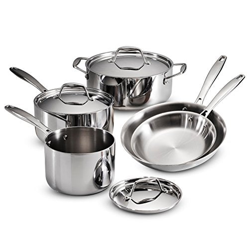 Tramontina 12-Piece Gourmet Tri-Ply Base Cookware Set, Stainless Steel